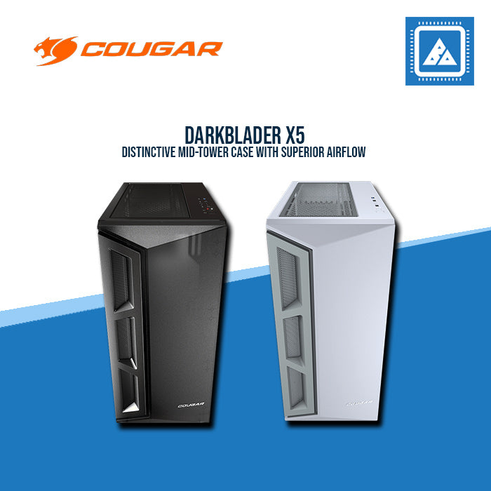COUGAR DARKBLADER X5 TRANSLUCENT BLACK | WHITE RGB / MID TOWER /TEMPERED GLASS (BLACK | WHITE) COUGAR DARKBLADER X5 TRANSLUCENT BLACK | WHITE RGB / MID TOWER /TEMPERED GLASS (BLACK | WHITE)